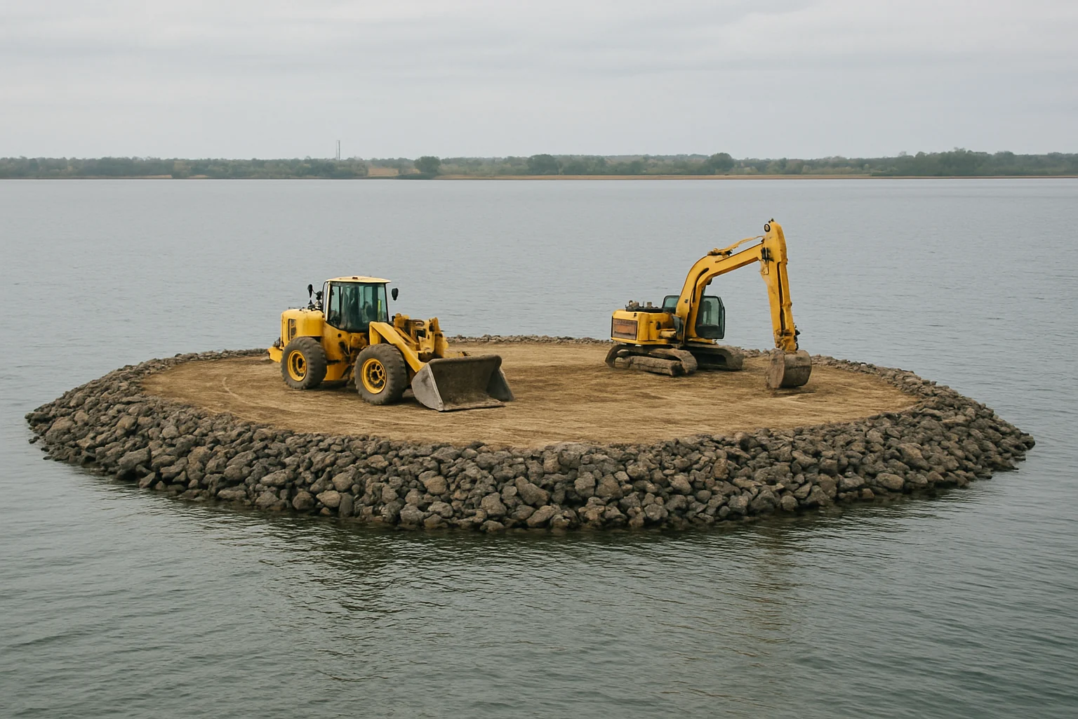 Insulă artificială antică, descoperită pe fundul unui lac scoțian