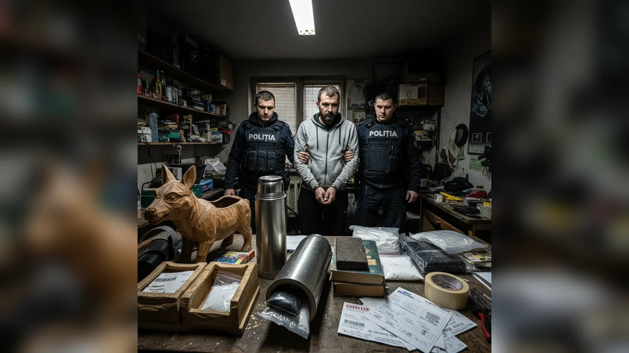 Flagrant pe A2 la Fetești: 250 g canabis, reținere DIICOT pentru trafic de risc