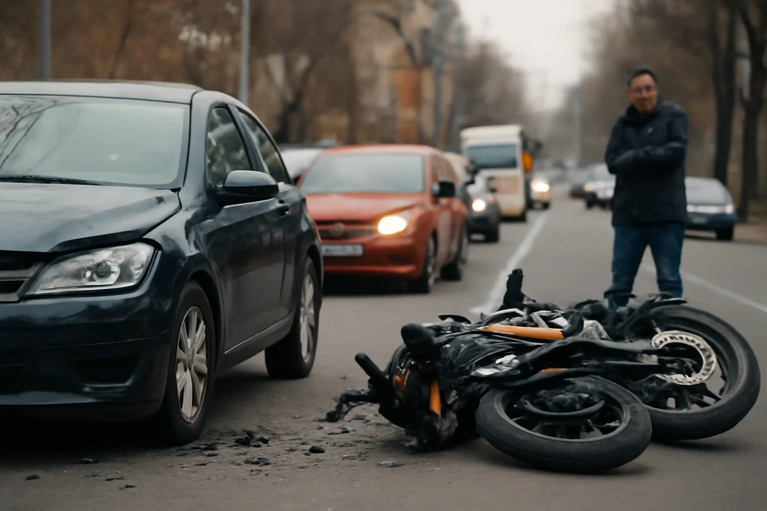 Accident la Brașov: vătămare corporală din culpă după coliziune cu un stâlp