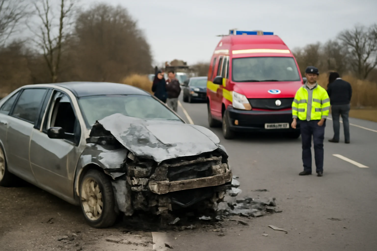 DN 15C, Târgu-Neamț: patru autoturisme, un șofer la spital