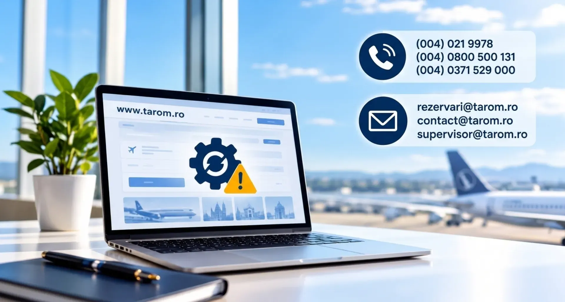 TAROM: dificultăți temporare la bilete online; zborurile continuă