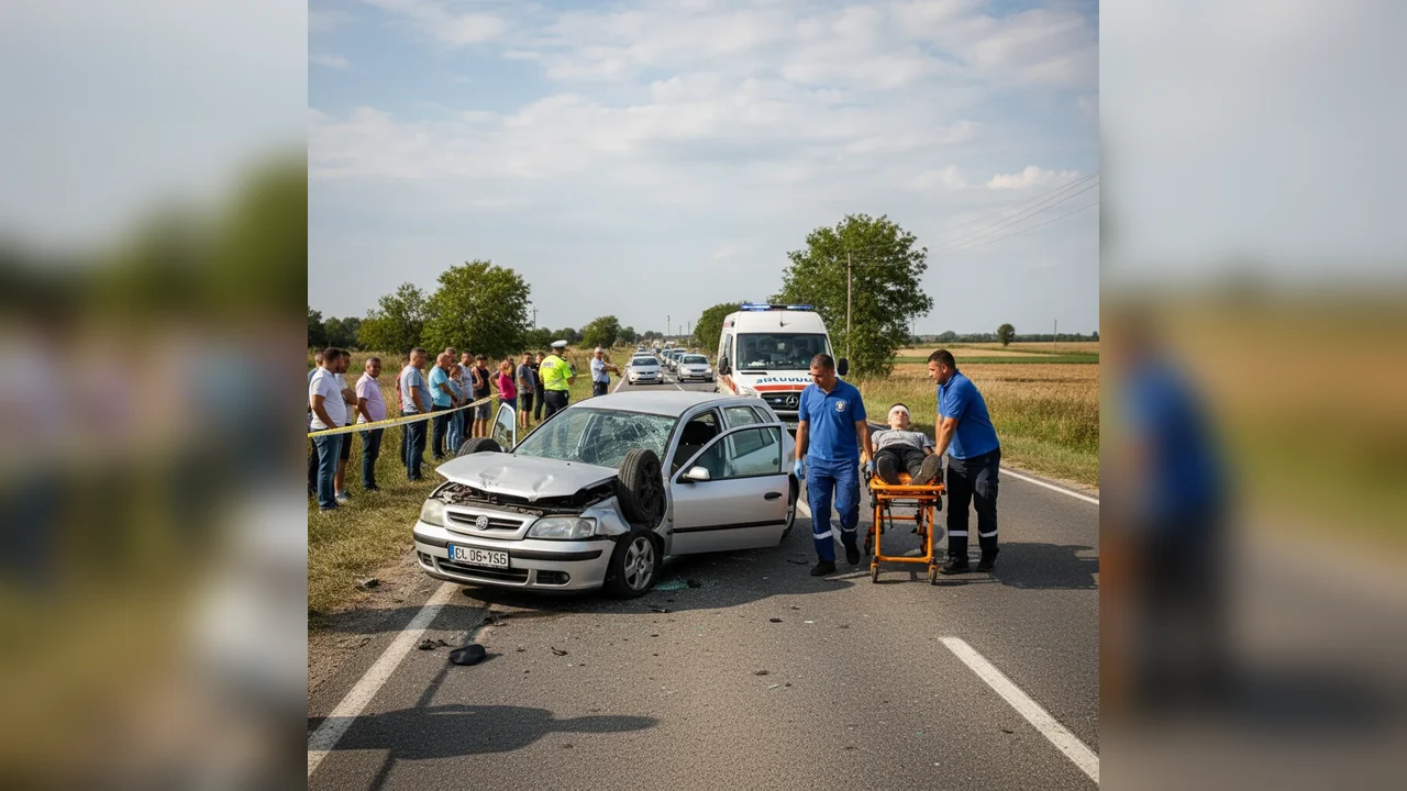 Tia Mare, Olt: pieton mort pe DJ 642